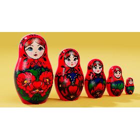 3D Matryoshka Doll model